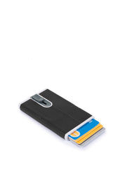 Porta carte di credito Black Square Piquadro con sliding system
