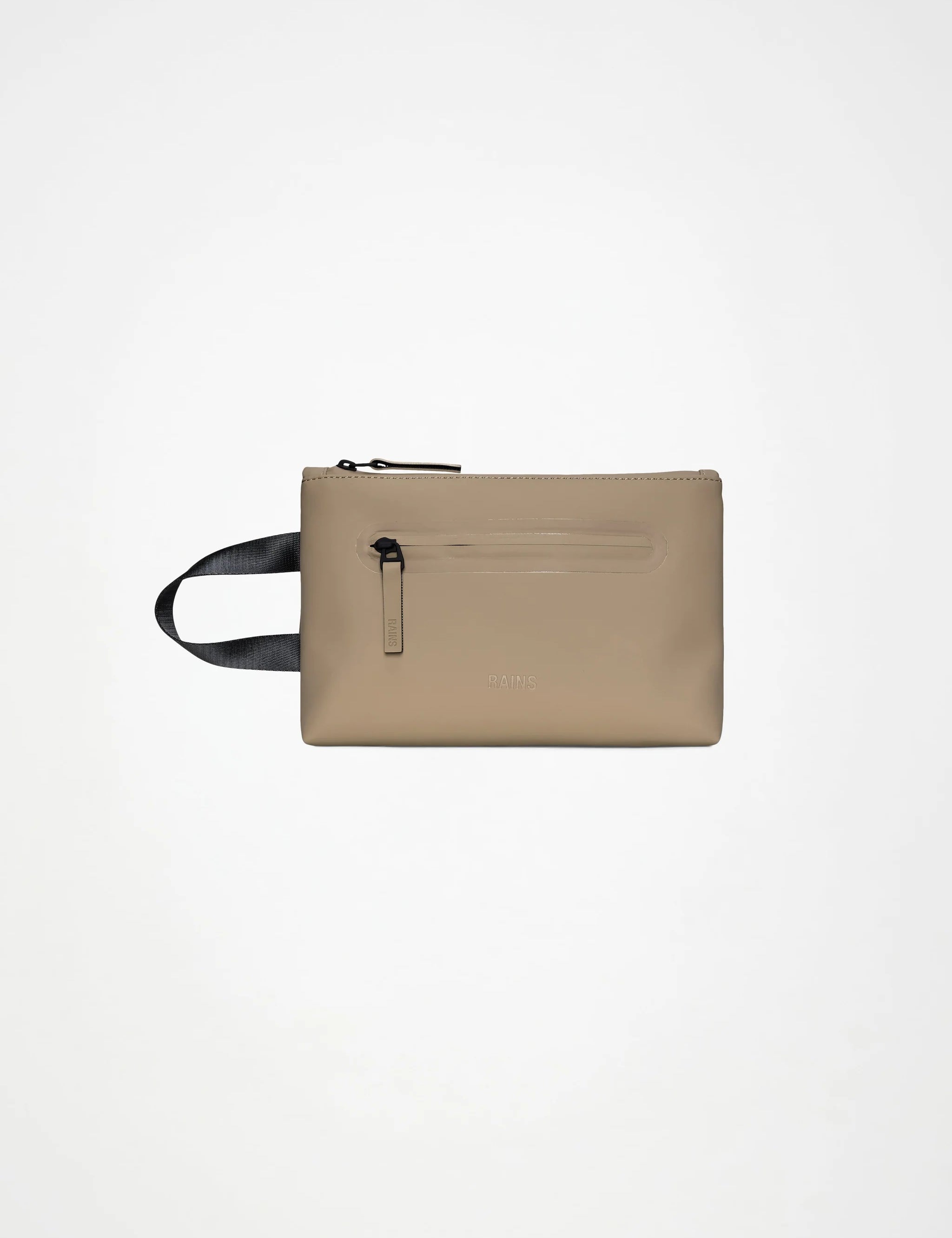 Large Rains 2-zip cosmetic bag, unisex travel beauty case with spacious interior and waterproof design.