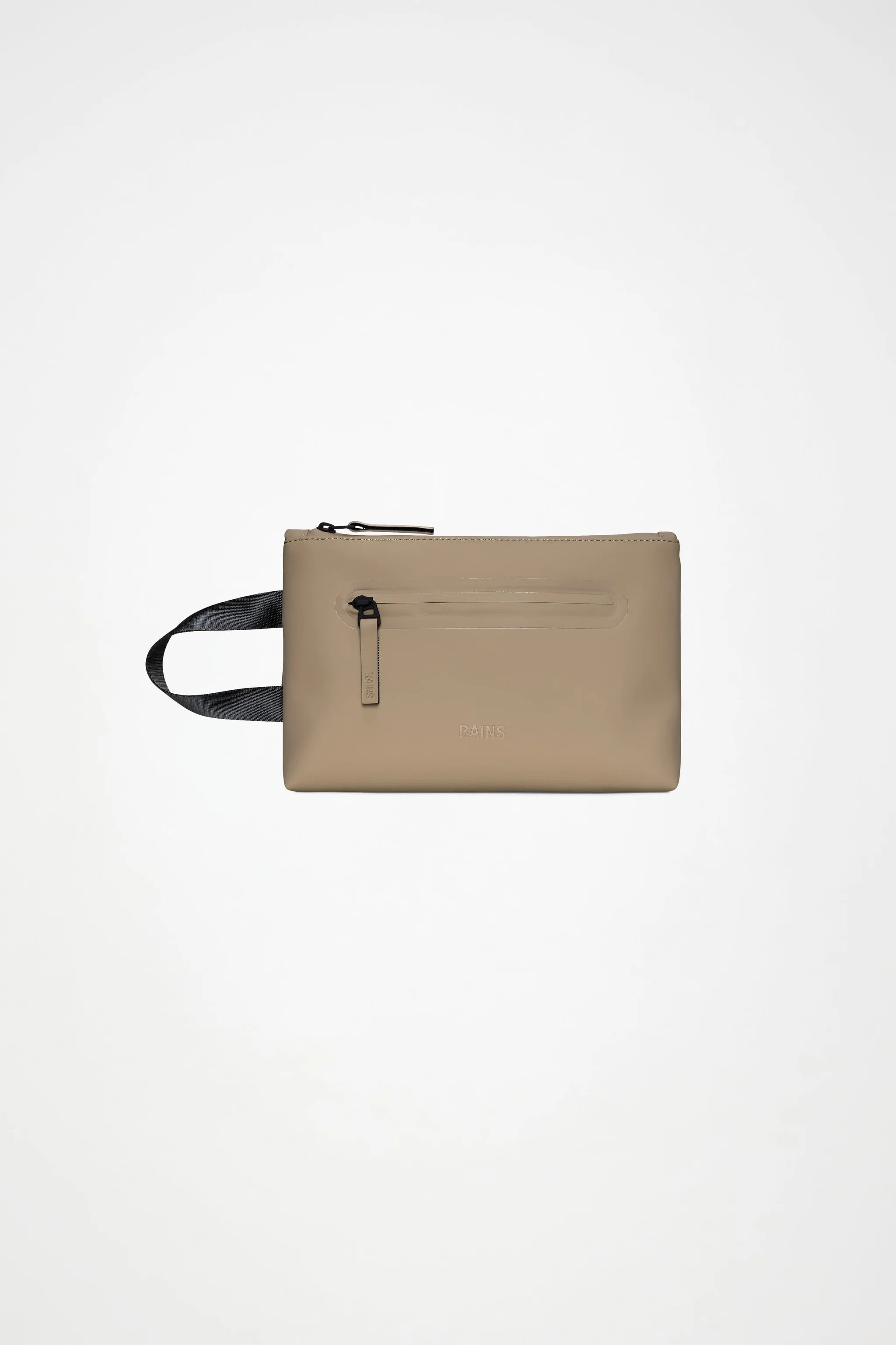 Large Rains 2-zip cosmetic bag, unisex travel beauty case with spacious interior and waterproof design.