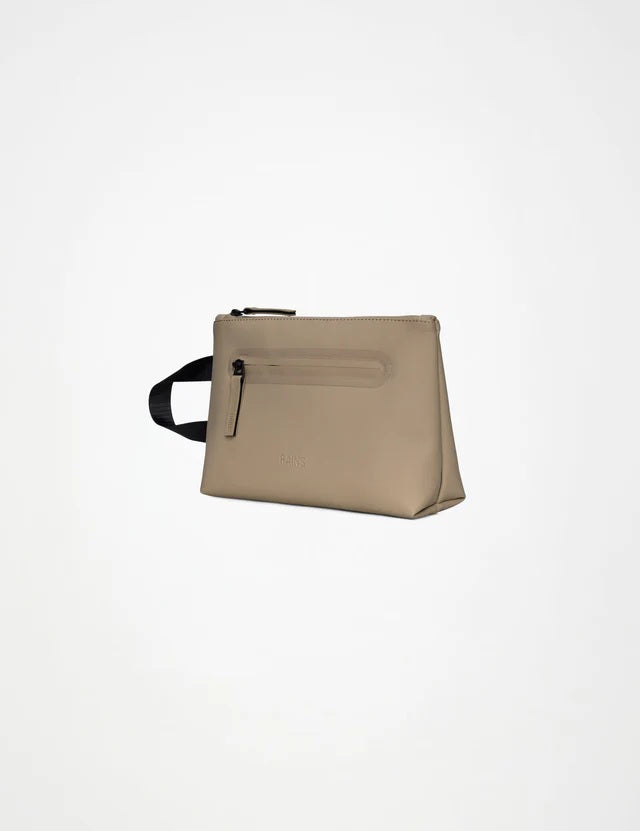 Large Rains 2-zip cosmetic bag for travel, unisex beauty case made of waterproof material, with spacious compartments.