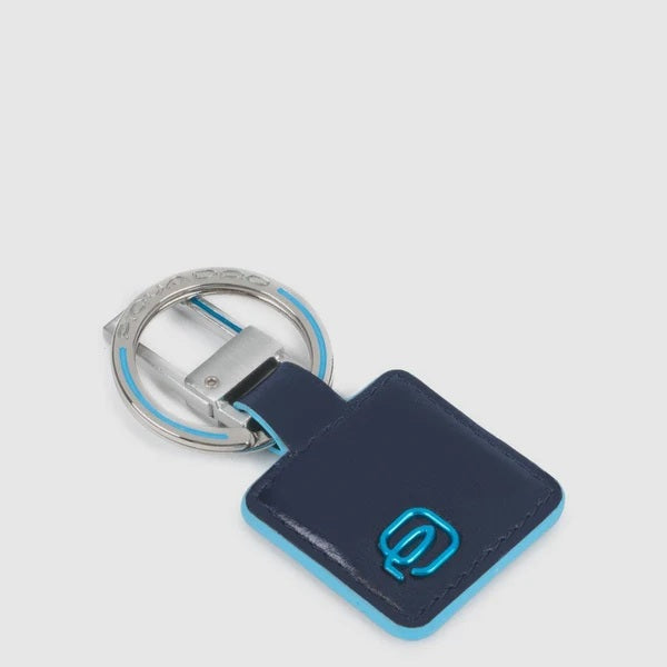 Piquadro Blue Square leather key holder