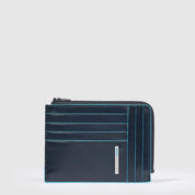 Piquadro Blue Square Card Holder
