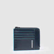 Piquadro Blue Square Card Holder