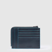 Piquadro Blue Square Card Holder