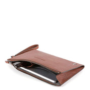 Pochette piatta piccola in pelle Black Square Piquadro