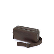 Piquadro Black Square leather three-compartment pouch