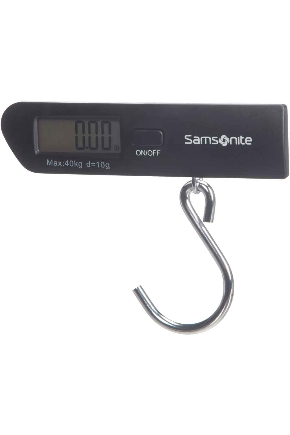 Libra weighs Samsonite suitcase