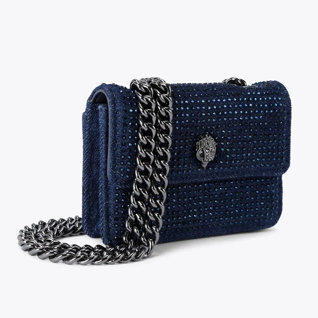 Borsa Micro Kensington in denim Kurt Geiger