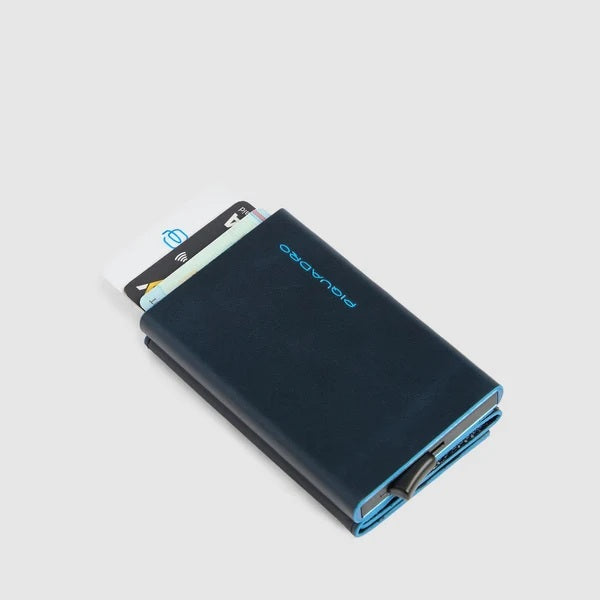 Piquadro Blue Square card holder