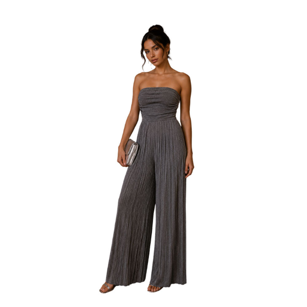 Kaos lurex pleated suit