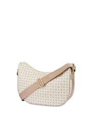 Heritage Pollini hobo bag for women with shoulder strap, crafted from smooth leather, featuring a sleek, minimalist design.