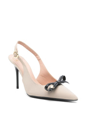 Slingback Sleek Bow Love Moschino