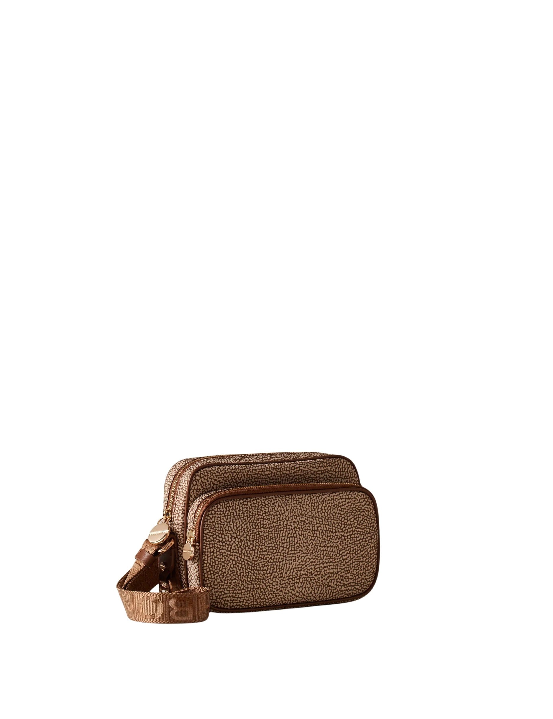 Small Eco Line Borbonese camera case, stylish accessory for women, featuring a compact design and eco-friendly materials.