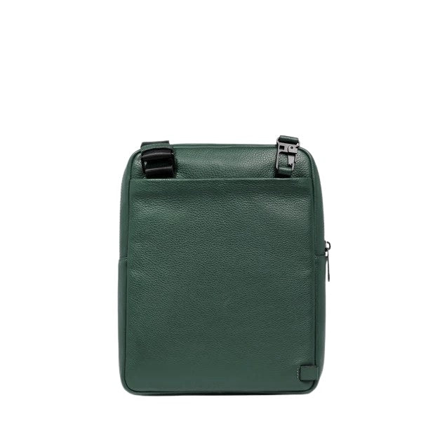 Piquadro men's iPad® shoulder bag, compact leather borsello with adjustable strap, designed for carrying tablets and essentials