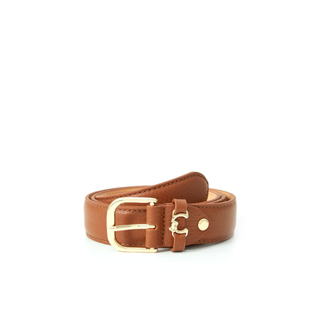 Metal loop belt for women by Coccinelle featuring a sleek, modern design with a polished finish.