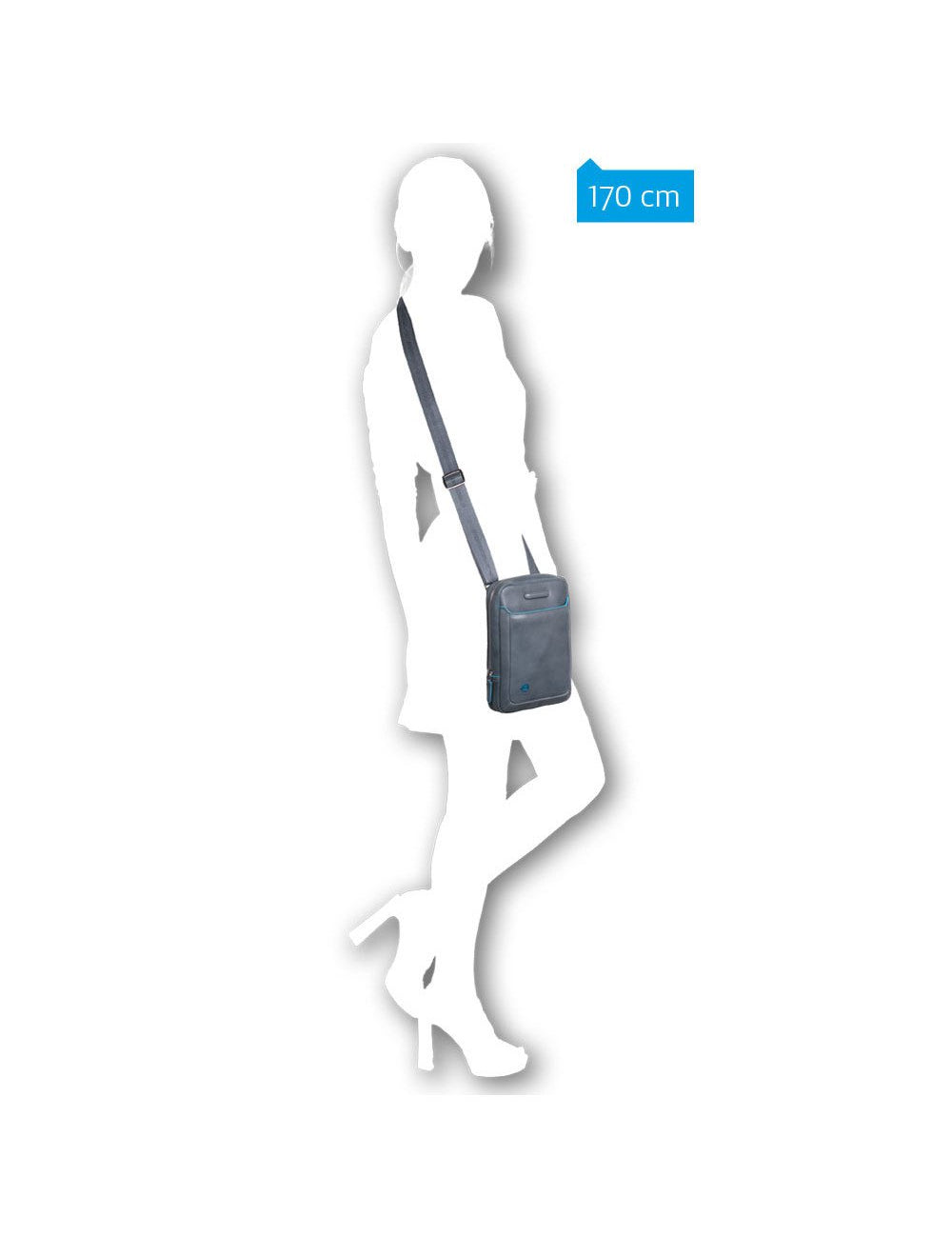 Borsello organizzato porta iPad® Mini Blue Square Piquadro - MYLILLY