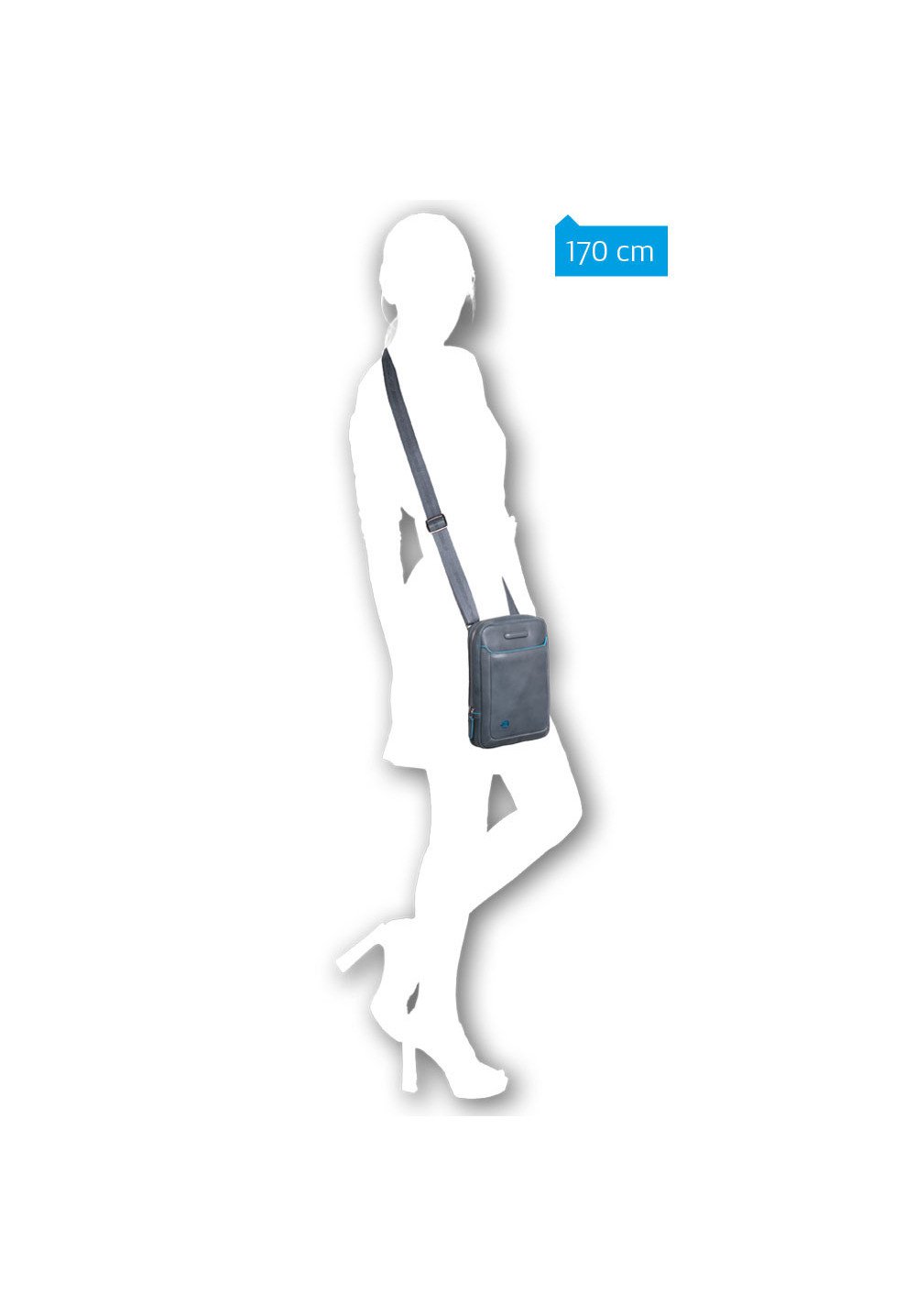 Borsello organizzato porta iPad® Mini Blue Square Piquadro - MYLILLY