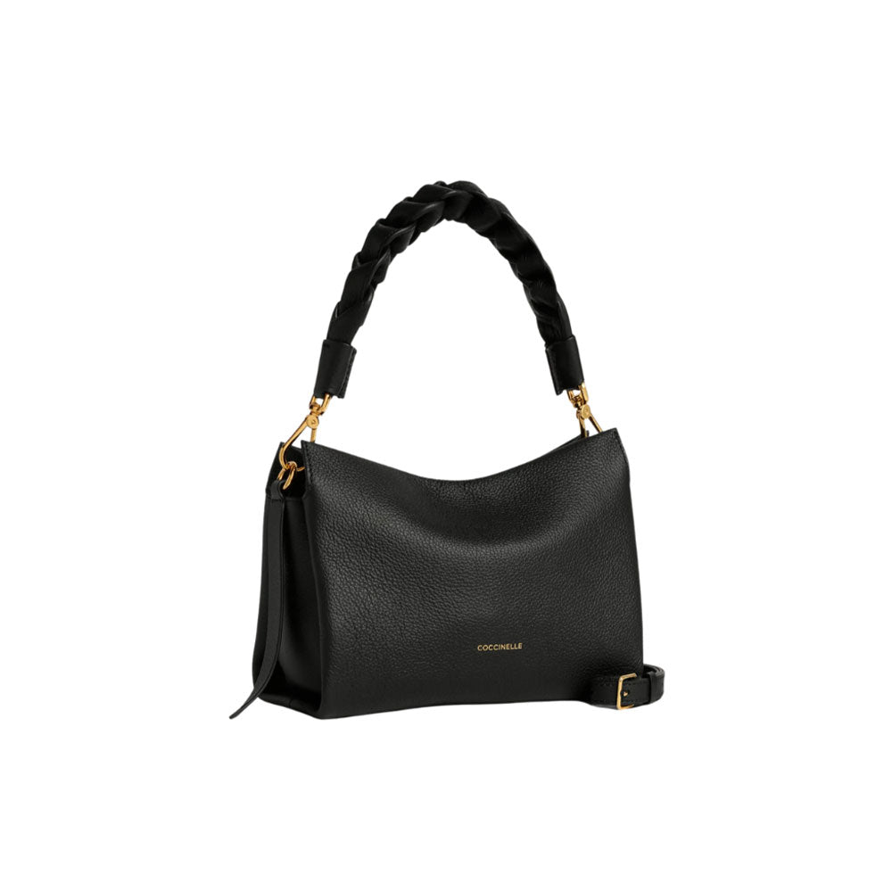 Coccinelle Boheme Small shoulder bag in soft leather, mini size with elegant strap and stylish design for women.