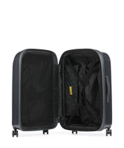 Medium Mandarina Duck trolley with logoduck logo, metal handle and durable wheels, designed for unisex travel accessories.