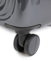 Medium Mandarina Duck Trolley Logoduck metal suitcase with handle and wheels, unisex travel accessory for medium luggage needs.
