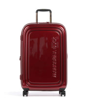 Medium Mandarina Duck Trolley Logoduck metal unisex travel luggage with logo design and sturdy handle.