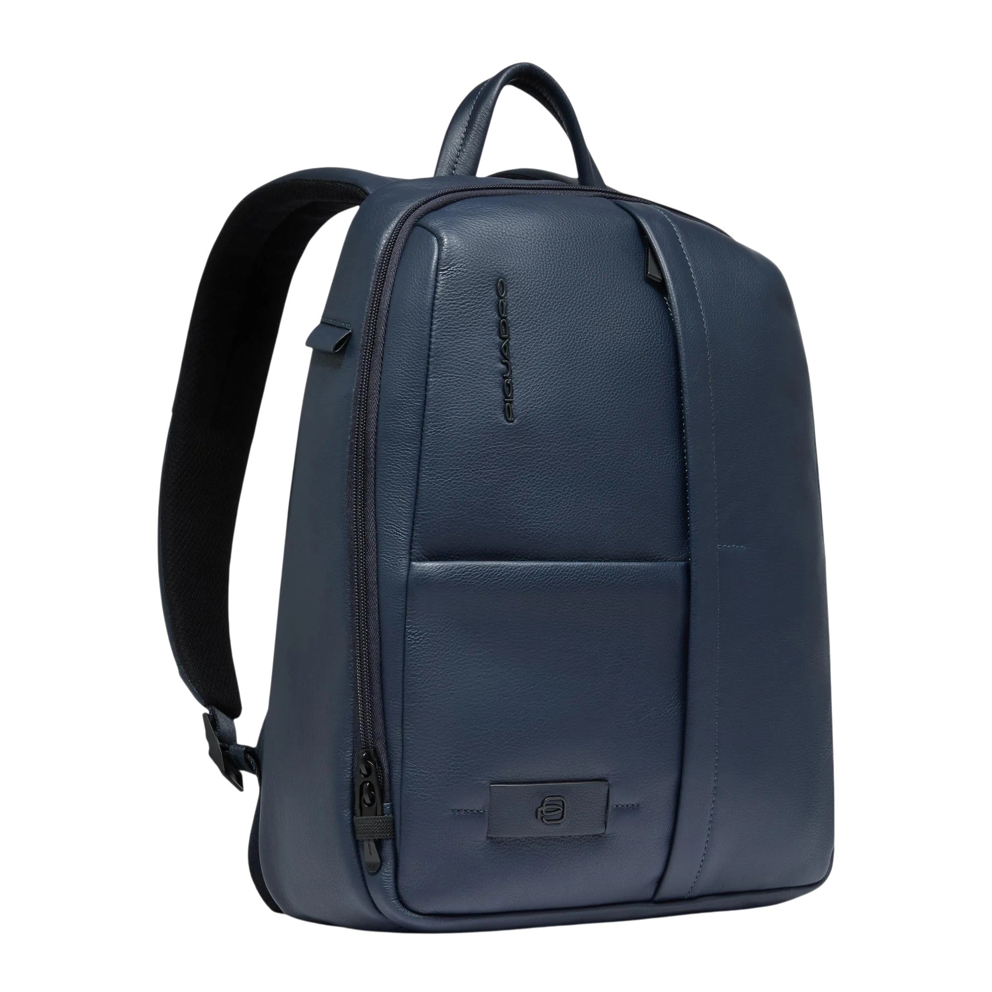 Unisex Piquadro backpack for 13-inch laptops featuring sleek design and multiple compartments, ideal for daily use.