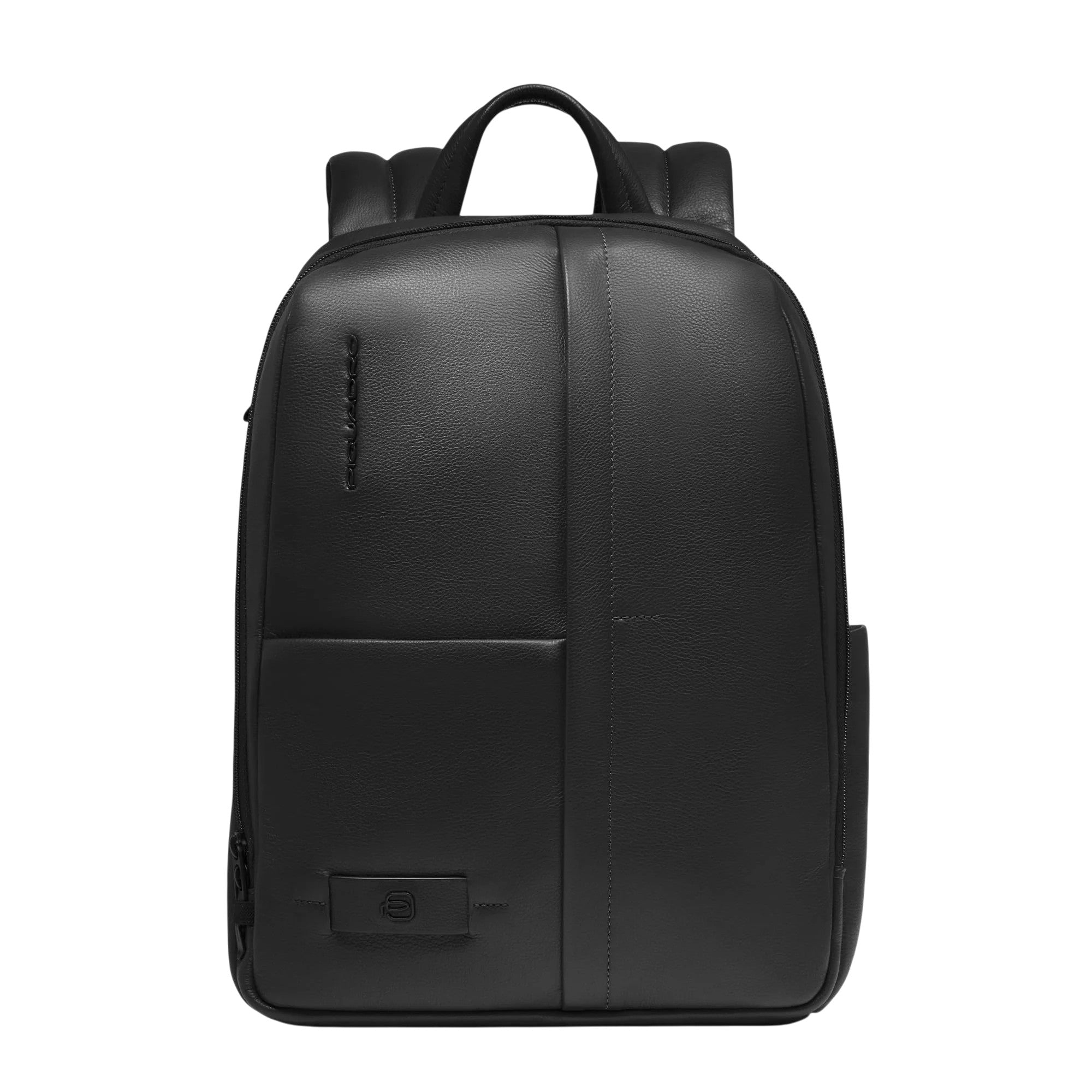 Piquadro Russel 13-inch unisex laptop backpack with multiple compartments and padded shoulder straps, stylish and functional.