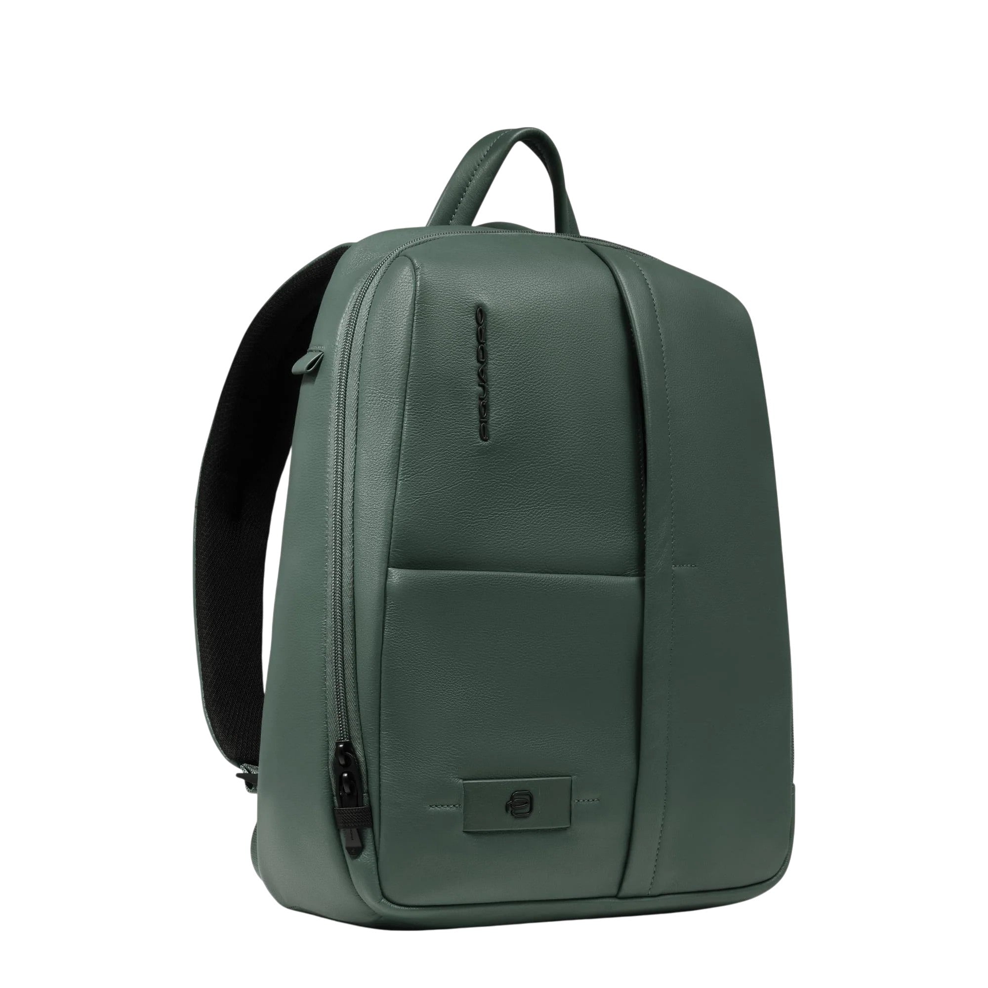 Unisex Piquadro Zaino porta PC 13" in black with adjustable straps and multiple compartments for tech accessories.