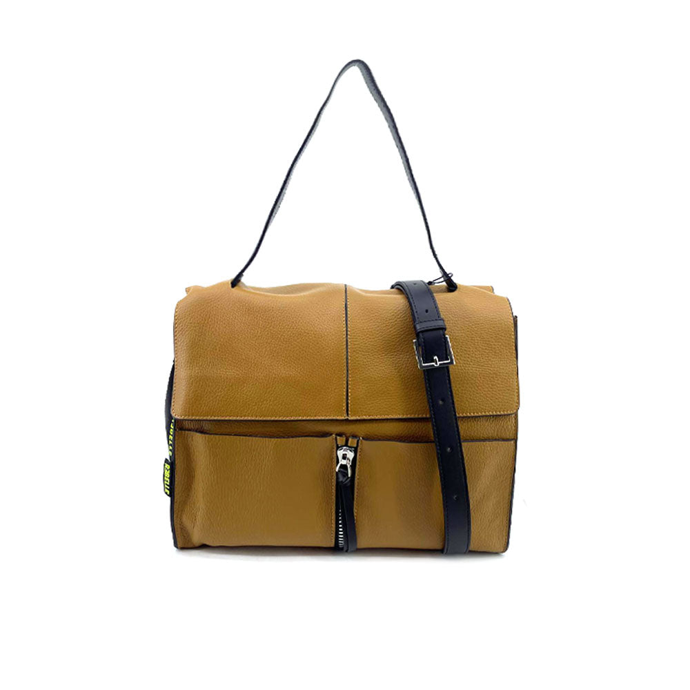 Borsa a spalla Clio Satchel L in pelle Rebelle