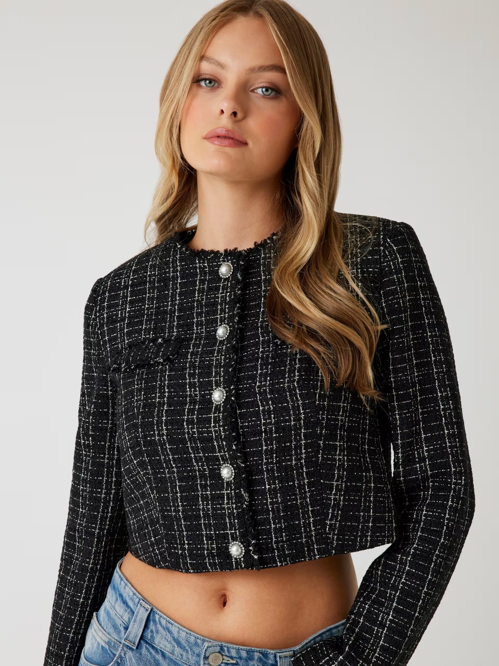 Sandra Tweed Jacket Guess – MYLILLY