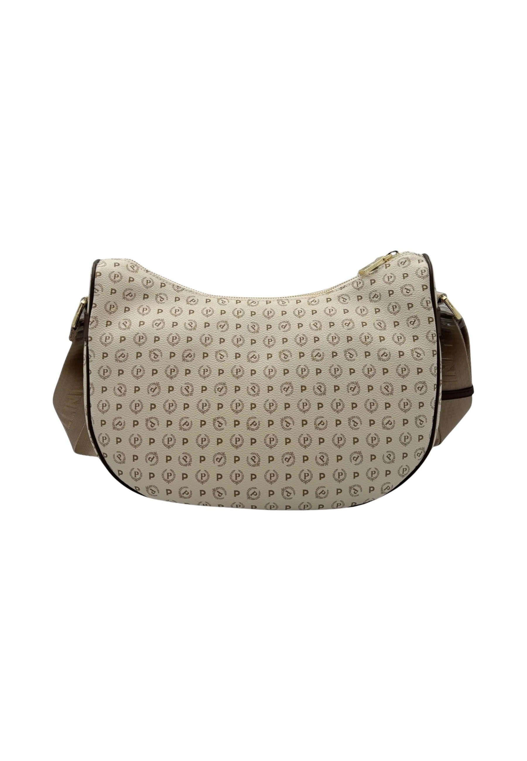 Pollini Heritage Hobo Bag for women, shoulder bag with stylish design and leather finish, ideal for casual or elegant outfits.