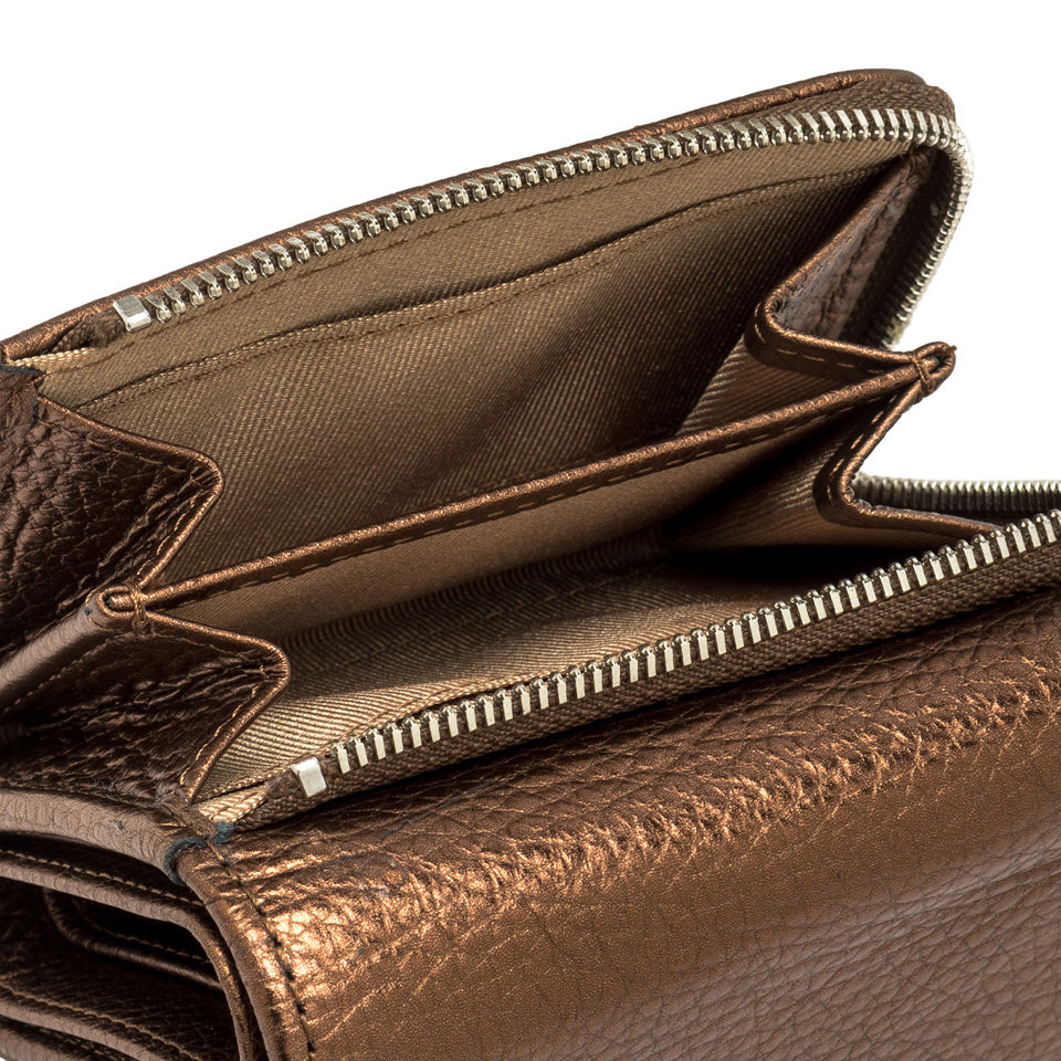 Gianni Chiarini Laminated Dollar Leather Wallet