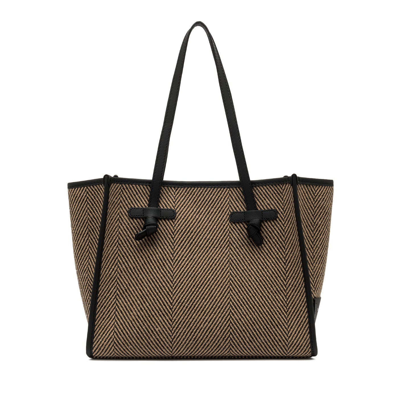 Gianni Chiarini Marcella shopping bag in herringbone wool fabric