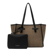 Gianni Chiarini Marcella shopping bag in herringbone wool fabric