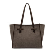 Gianni Chiarini Marcella shopping bag in herringbone wool fabric