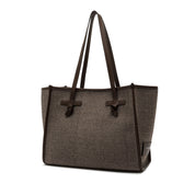 Gianni Chiarini Marcella shopping bag in herringbone wool fabric