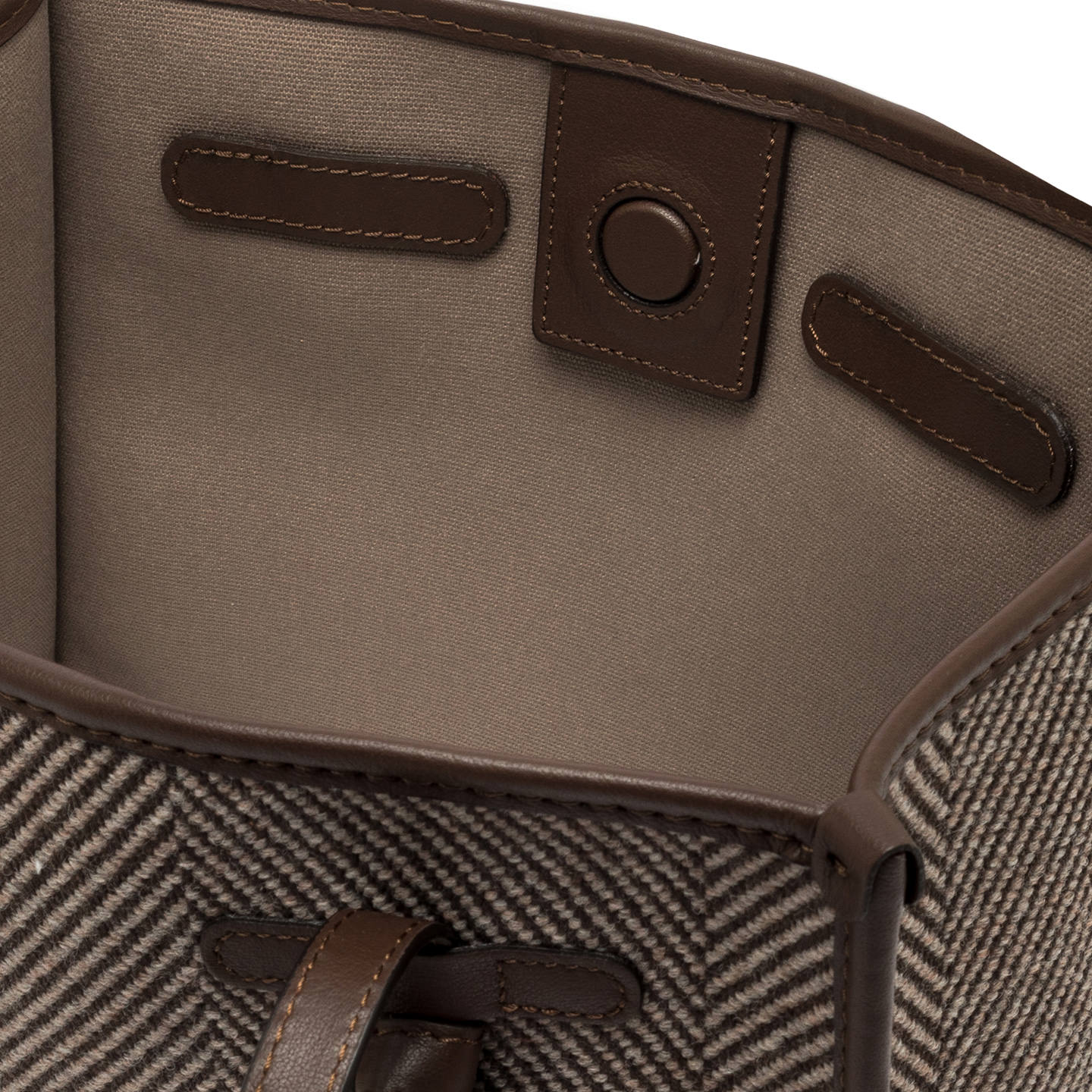 Gianni Chiarini Marcella shopping bag in herringbone wool fabric