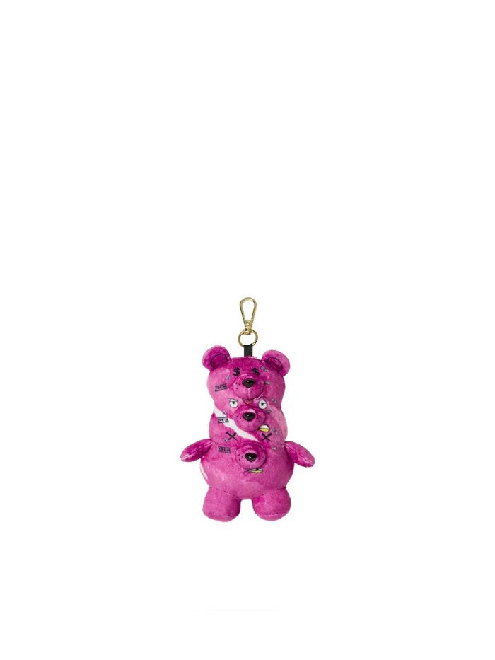 Triple Pink Bear Keychain Sprayground