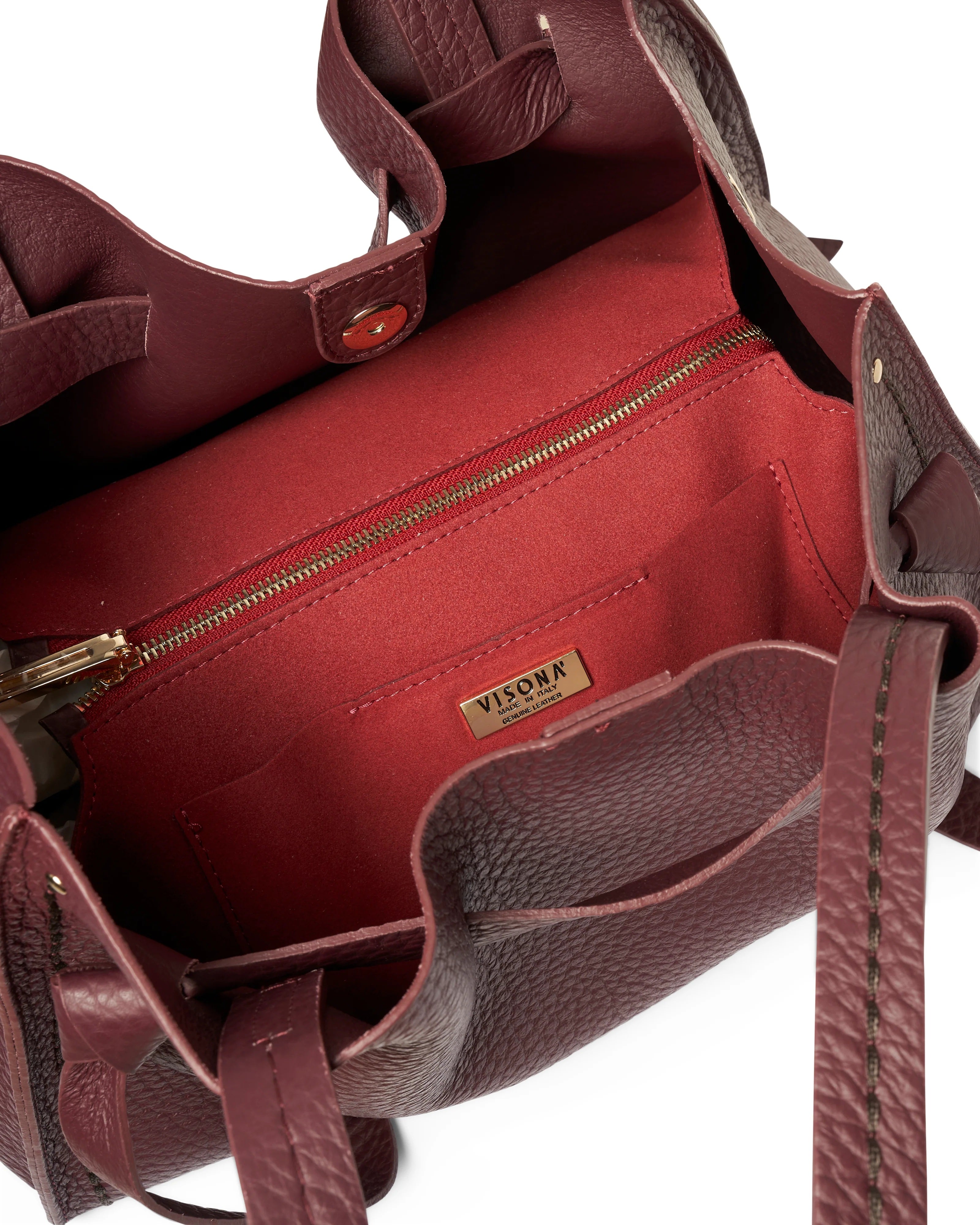 Plinio Visonà Vittoria leather shoulder bag