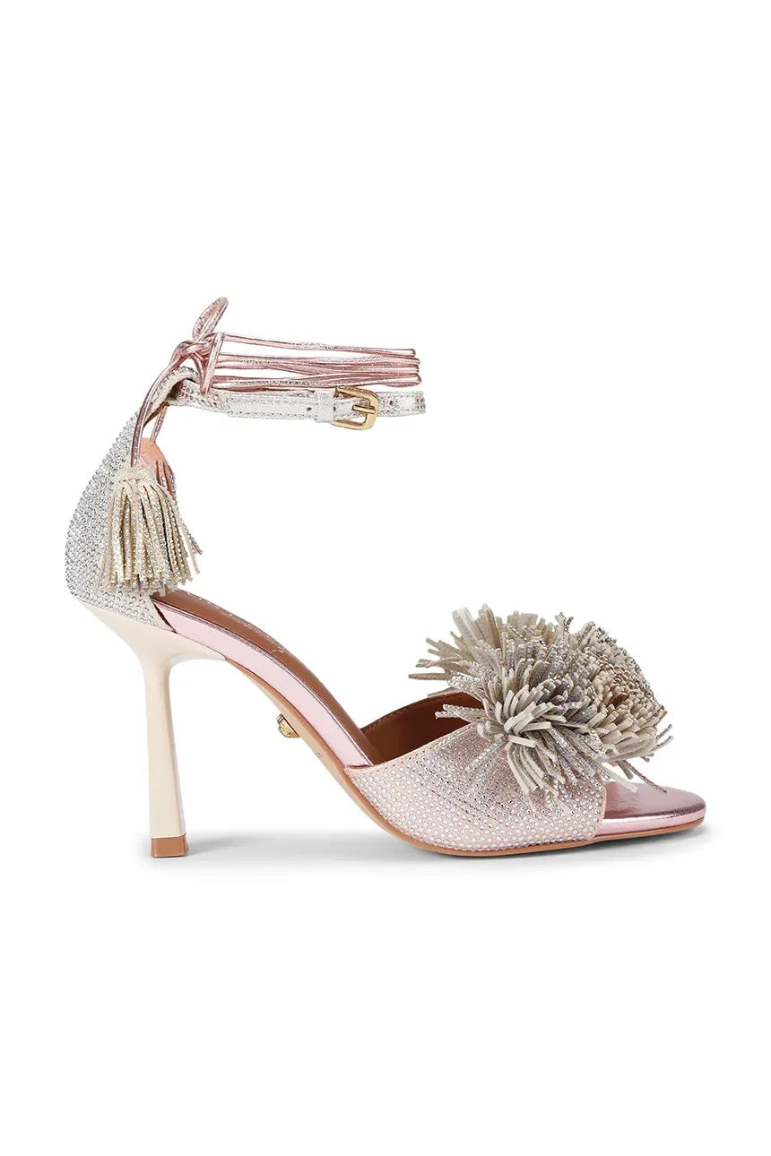 Pom Pom Ankle Tie Sandal Kurt Geiger