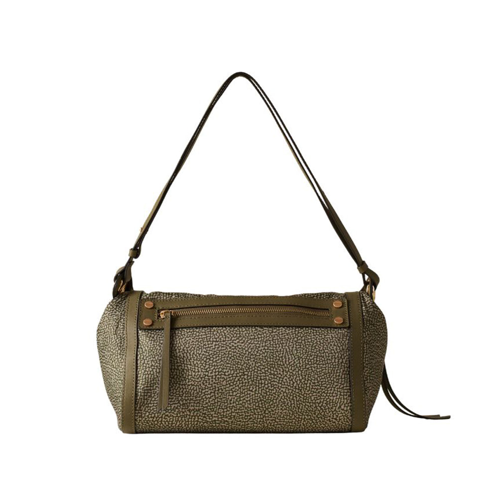 Borbonese small frame crossover bag in leather with shoulder strap, women's accessory, stylish and compact for everyday use