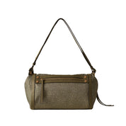 Borbonese small frame crossover bag in leather with shoulder strap, women's accessory, stylish and compact for everyday use