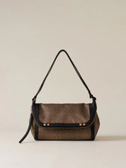 Small Borbonese crossbody bag with a compact frame, featuring a stylish shoulder strap and elegant design.