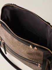 Small Borbonese crossbody bag with a sleek frame, featuring a classic design and adjustable strap for stylish everyday wear.