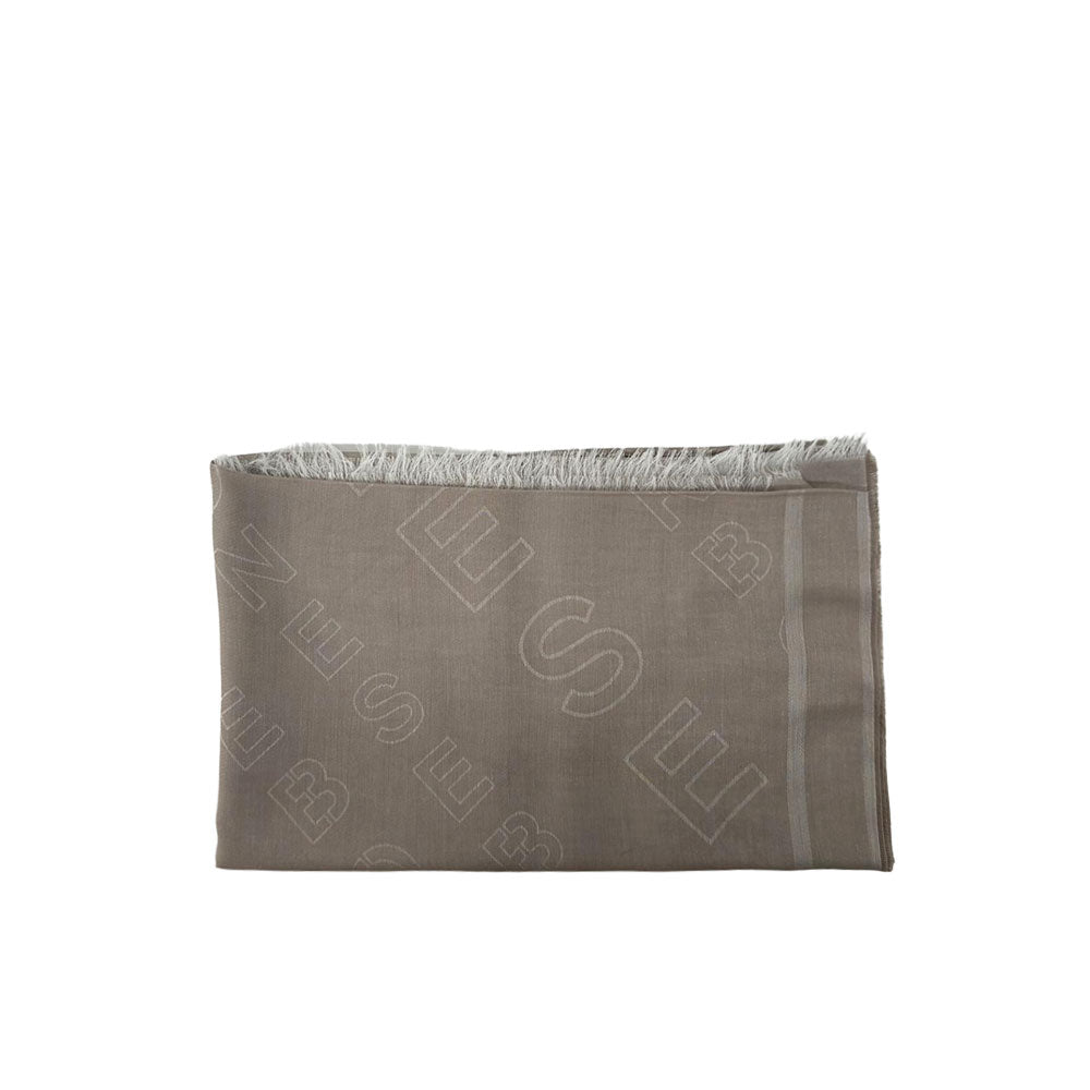 Scarf Logo Outline Jacquard Borbonese