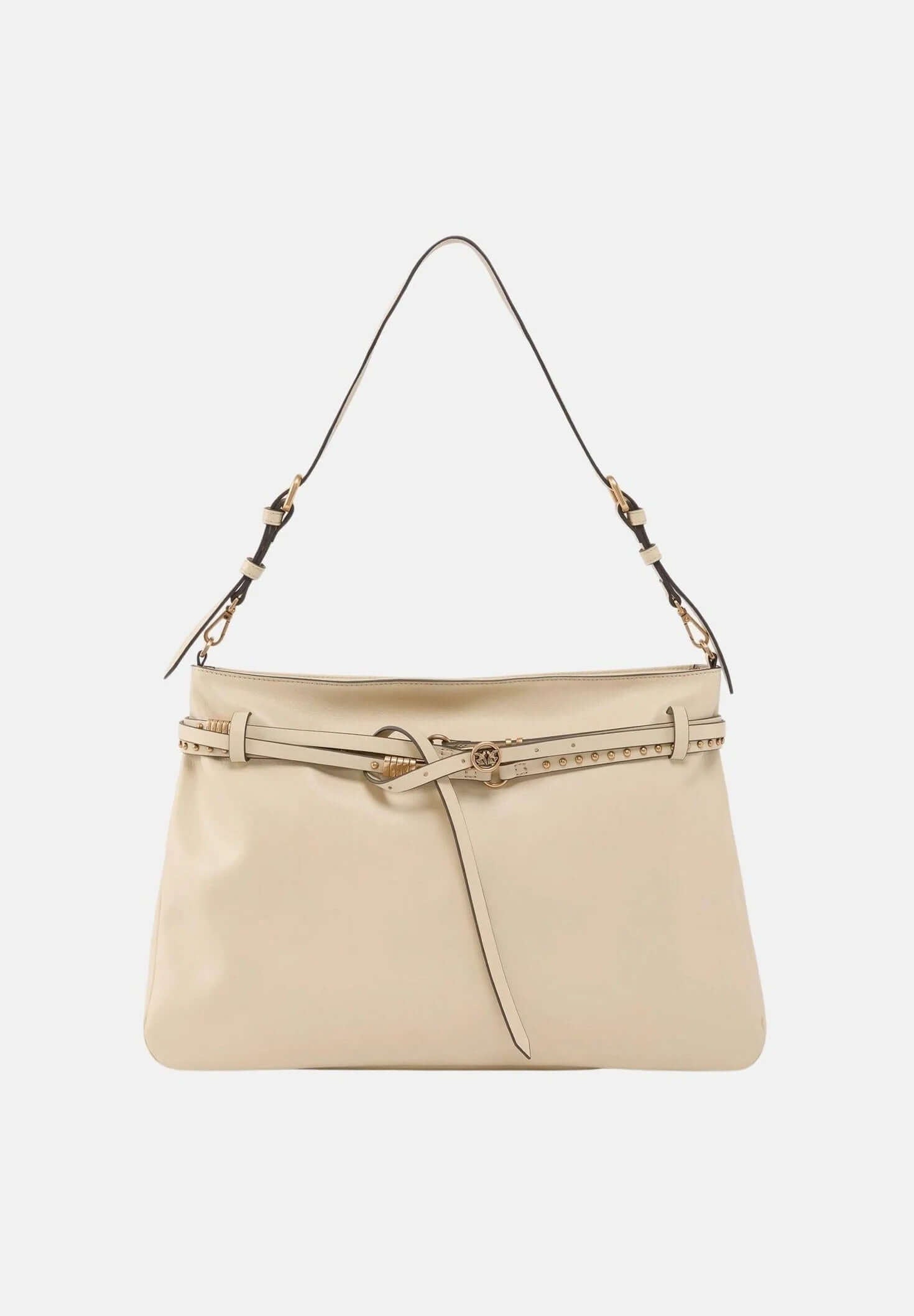 Pinko Borsa Belt Bag Big pink shoulder bag with adjustable strap, stylish accessory for women, featuring a spacious design and modern look.