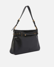 Pinko Borsa Belt Bag Big pink shoulder bag with adjustable strap, stylish accessory for women, made of textured material.