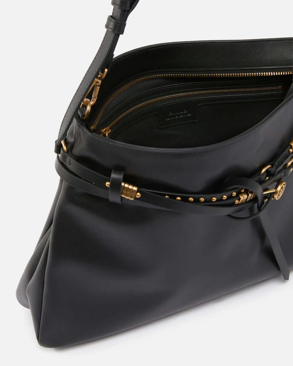 Pinko Borsa Belt Bag Big Pinko, stylish pink shoulder bag with adjustable strap, designed for women's accessories and casual wear.