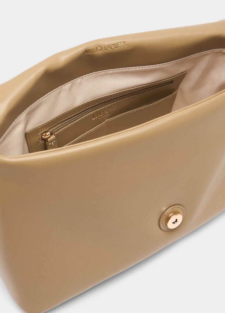 Liu Jo LaPuffy shoulder bag for women in soft pastel color, featuring a sleek design with a shoulder strap and stylish details.