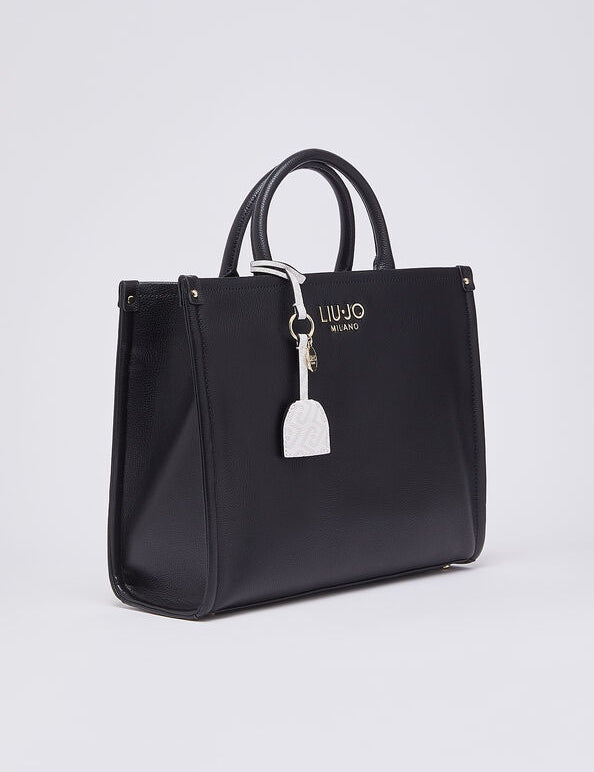 Liu Jo Ridhi women's hand bag in elegant leather, featuring a structured design and top handle for stylish accessory use.
